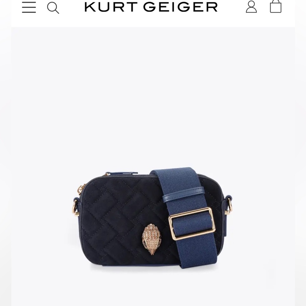 Kurt Geiger Navy Small Kensington Camera Bag - Picture 5 of 6